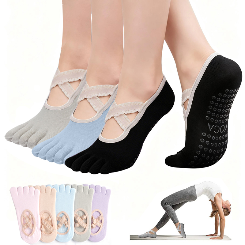 Medias Para Pilates Y Yoga - Женские нескользящие носки для пилатеса с